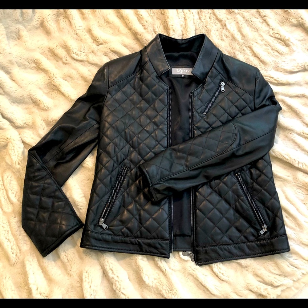 Remy leather moto jacket